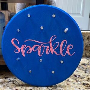 Blue Sparkle Decorative Sign